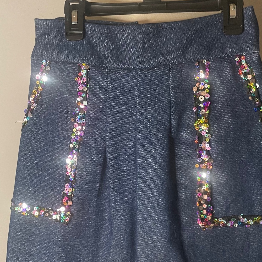 NEW Handmade Fashion Denim Short  Size Xs